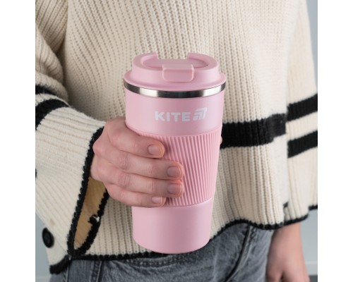 Термокружка Kite 510 мл рожева (K25-458-3)