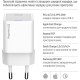 Зарядний пристрій ColorWay C101D GaN Mini 20W PD PPS USB-C + cable USB-C to Lightning white (CW-CHS059PDL-WT)