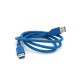Дата кабель USB 3.0 AM/AM 1.0m Blue Voltronic (YT-3.0AM+AM-1.0)