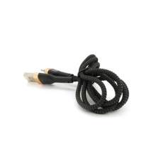 Дата кабель USB 2.0 AM to Lightning 1.0m 3.0A black gold PZX (V-165)