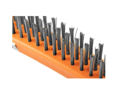 Щітка по металу Neo Tools 3х19 рядів, прямий дріт 0.3мм, 345мм, двокомпонентне руків'я (39-012)