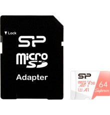 Карта пам'яті Silicon Power 64GB microSDXC class 10 UHS-I U3 V30 A1 Superior (SP064GBSTXDV3V20SP)