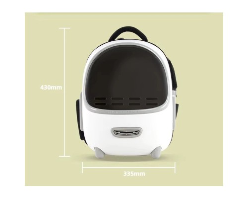 Переноска для тварин Lapka з вентиляцією біла (PCB-01-W)