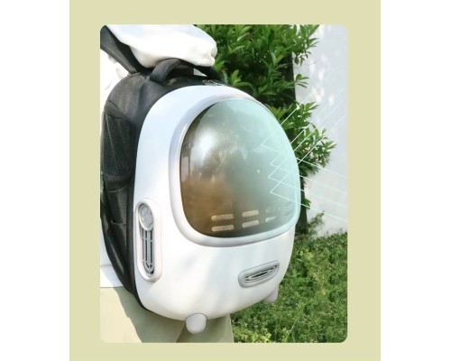 Переноска для тварин Lapka з вентиляцією біла (PCB-01-W)