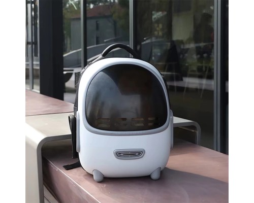 Переноска для тварин Lapka з вентиляцією біла (PCB-01-W)