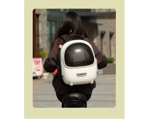 Переноска для тварин Lapka з вентиляцією біла (PCB-01-W)