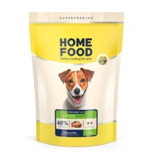 Сухий корм для собак Home Food ADULT MINI Low-grain For active adult and junior з ягням та рисом 1.6 кг (4820235020422)