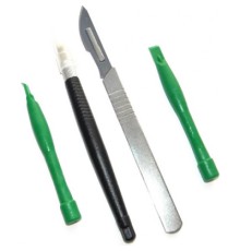 Набір інструментів Bakku BK-7280-D скальпель, шпателёк, две лопатки для разборки корпусов, Blister (BK-7280-D)