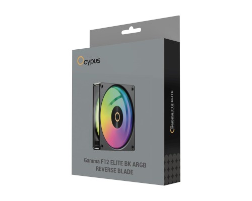 Кулер до корпусу OCYPUS GAMMA F12 ELITE BK ARGB REVERSE BLADE (GAMMA-F12-BK1AM01E-GL)