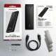 Кишеня зовнішня AXAGON USB-C 10Gbps metal box for M.2 NVMe SSD BLACK ARROW (EEM2-UB2)