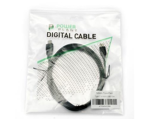 Дата кабель USB 3.0 Type C – micro USB 1.5м PowerPlant (KD00AS1258) Дата кабель USB 3.0 Type C – micro USB 1.5м PowerPlant (KD00AS1258)