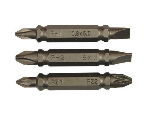Набір біт Stanley двустор. Ph1-SL5,Ph2-SL6,Pz1-Pz2, 48мм, 3шт. (STA61381)