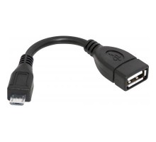 Дата кабель OTG USB 2.0 AF to Micro 5P 0.08m Defender (87300)