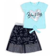 Набір дитячого одягу Breeze з серцем (12143-128G-blue)