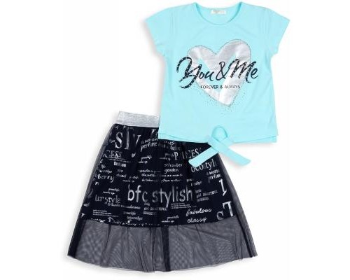 Набір дитячого одягу Breeze з серцем (12143-128G-blue)