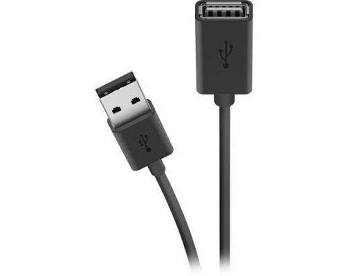 Дата кабель USB 2.0 AM/AF 1.8m black Belkin (F3U153BT1.8M)