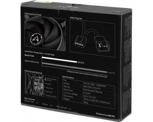 Кулер до корпусу Arctic BioniX F140 Grey (ACFAN00161A)