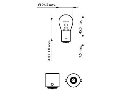 Автолампа Philips 21W (12498 LLECO CP)