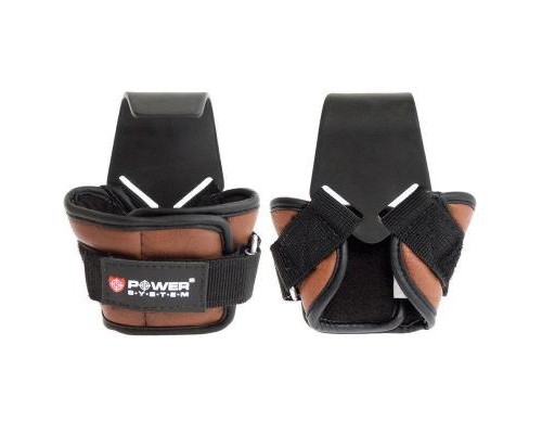Гаки для тяги на зап'ястя Power System Hooks PS-3300 Brown L (PS-3300_L_Brown)