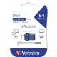 USB флеш накопичувач Verbatim 64GB Dual USB Drive USB 3.0/Type-C (49967) 