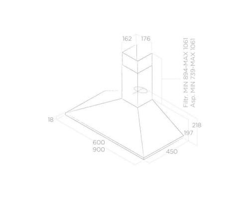 Витяжка кухонна Elica MISSY PB IX/A/60