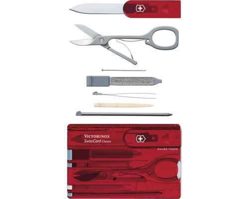 Ніж Victorinox SwissCard Transparent Red (0.7100.T)