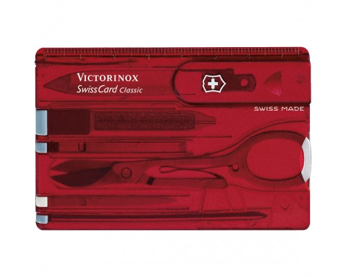 Ніж Victorinox SwissCard Transparent Red (0.7100.T)