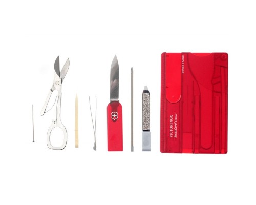 Ніж Victorinox SwissCard Transparent Red (0.7100.T)