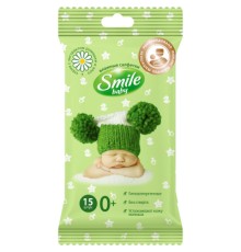 Дитячі вологі серветки Smile baby Екстракт ромашки та алое 8 пачок по 15 шт. (42106161)