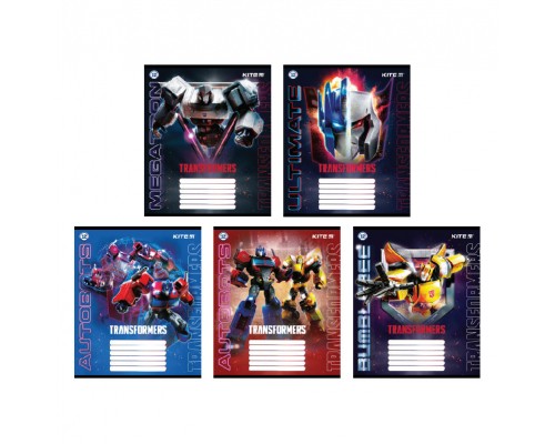 Зошит Kite Transformers, 12 аркушів, лінія (TF22-234)