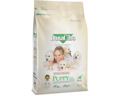 Сухий корм для собак BonaCibo Puppy Lamb&Rice 3 кг (8694686406144)