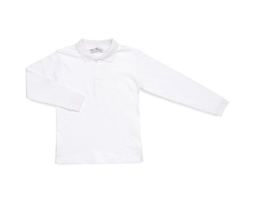 Кофта дитяча A-Yugi поло з довгим рукавом (4211-134B-white)