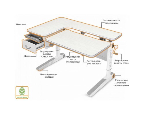 Парта Mealux Woodville MG/BL (BD-850 MG/BL)