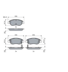 Гальмівні колодки Bosch 0 986 424 042