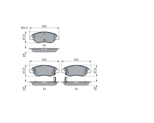 Гальмівні колодки Bosch 0 986 424 042