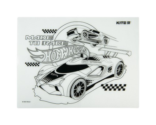 Підкладка настільна Kite силіконова розмальовка Hot Wheels, 30х40см (HW22-424)