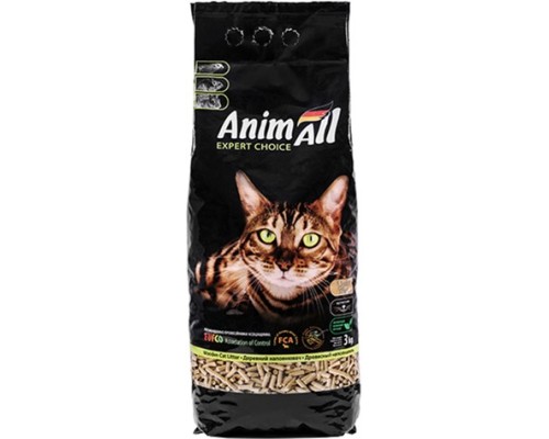Наповнювач для туалету AnimAll Деревний 3 кг (111289)