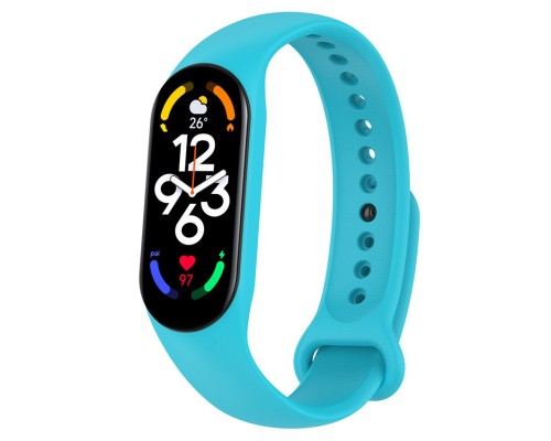 Ремінець до фітнес браслета BeCover Silicone для Xiaomi Mi Smart Band 7 Light Blue (707488)