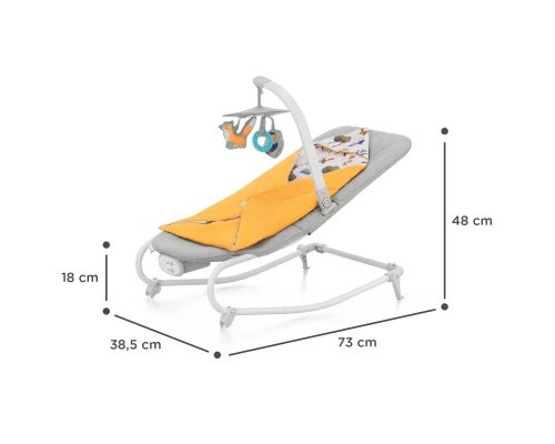 Крісло-гойдалка Kinderkraft шезлонг Felio 2 Forest Yellow (5902533921102) Крісло-гойдалка Kinderkraft шезлонг Felio 2 Forest Yellow (5902533921102)