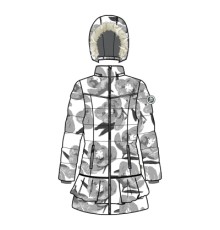 Пальто дитяче Huppa WHITNEY 12460030 білий з принтом 134 (4741468964065)