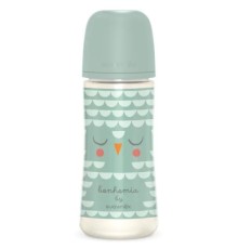 Пляшечка для годування Suavinex Bonhomia, повільний потік, 360 мл, зелена (307838)