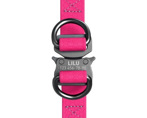 Шлея для собак WAUDOG Waterproof з QR-паспортом L Ш 25 мм Д 60-90 см рожева (27677)