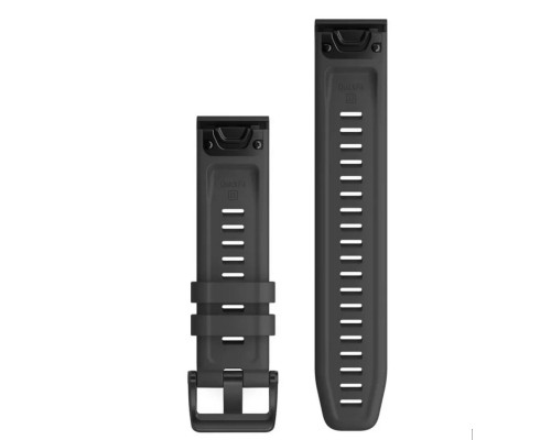 Ремінець до смарт-годинника Garmin fenix 6 solar 22mm QuickFit Slate Gray Silicone (010-12863-22)