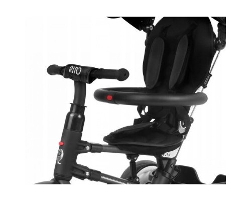 Дитячий велосипед QPlay Rito Rubber Black складаний триколісний (S380-10BlackRubber)