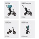 Дитячий велосипед QPlay Rito Rubber Black складаний триколісний (S380-10BlackRubber)