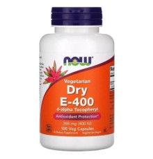 Вітамін Now Foods Вітамін E-400, 400 МО, Vegetarian Dry E-400, 100 вегетаріанських капсул (NOW-00850)
