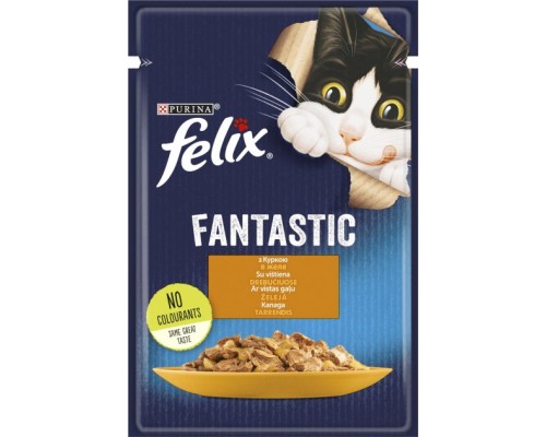 Вологий корм для кішок Purina Felix Fantastic з куркою в желе 85 г (7613039788097) Вологий корм для кішок Purina Felix Fantastic з куркою в желе 85 г (7613039788097)