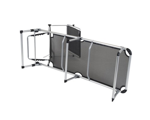 Розкладачка Bo-Camp Sun Lounger With Sunscreen 5 Positions Чорна (1304460)