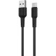 Дата кабель USB 2.0 AM to Type-C 1.0m BX30 Silicone 3A Black BOROFONE (BX30CB)