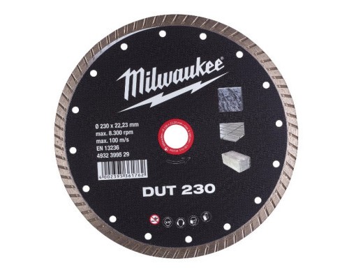 Круг відрізний Milwaukee алмазний DUT 230 (4932399529)